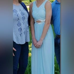 Aqua prom/bridesmaid dress
